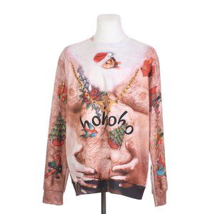 Ugly Christmas Sweatshirt Sweater Mens Hairy Chest